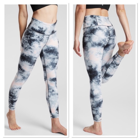 Athleta Pants - Athleta Elation Ice Dye 7/8 Tight orchid pink
